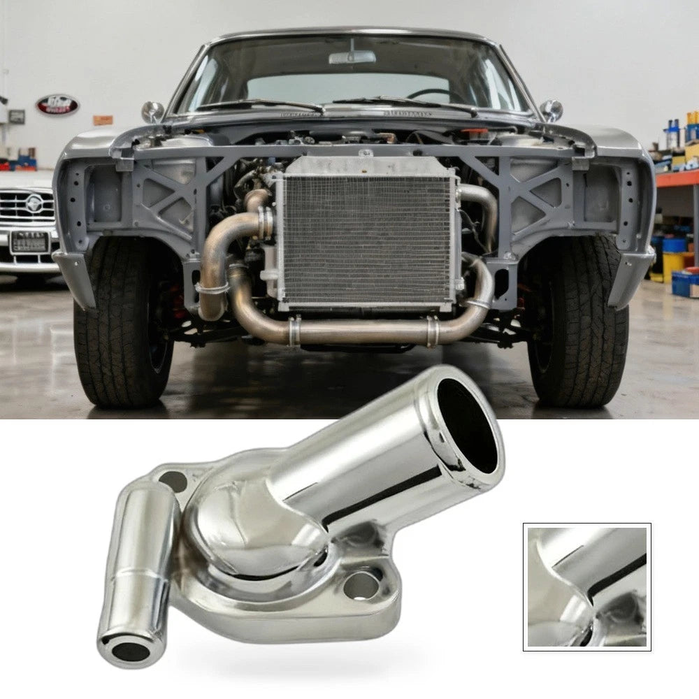 Chrome Twin Outlet Thermostat Housing for Holden 253 308 V8 (1970–1980)