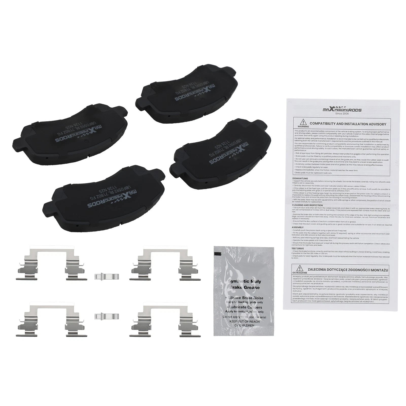 Front Ceramic Brake Pads Set for Dodge Avenger Caliber (2007-2014)