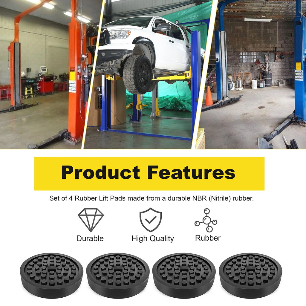 Set of 4 Round Rubber Arm Pads for ALM Lift (2 Post Lifts)