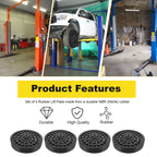 Set of 4 Round Rubber Arm Pads for ALM Lift (2 Post Lifts)