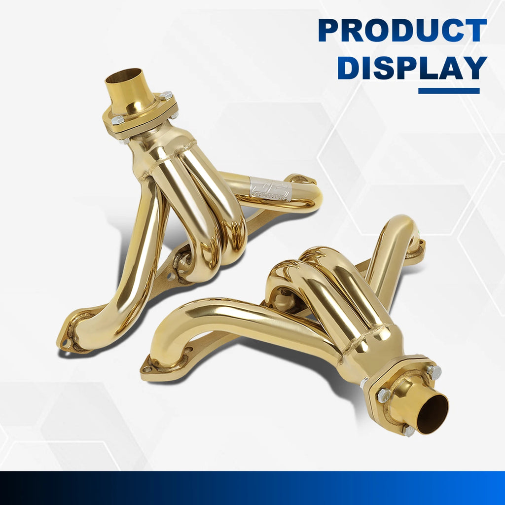 Stainless Steel 304 Gold Exhaust Header for Street Rod SBC Small Block (1923–1949)