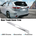 Chrome Plated ABS Rear Trunk Cover Trim for Toyota Highlander (2014–2018) 782685040877
