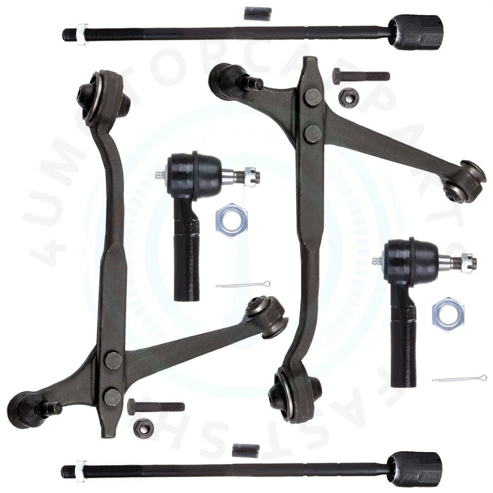 Set of 6 Control Arms and Tie Rod Ends for Ford Windstar (1999–2001)