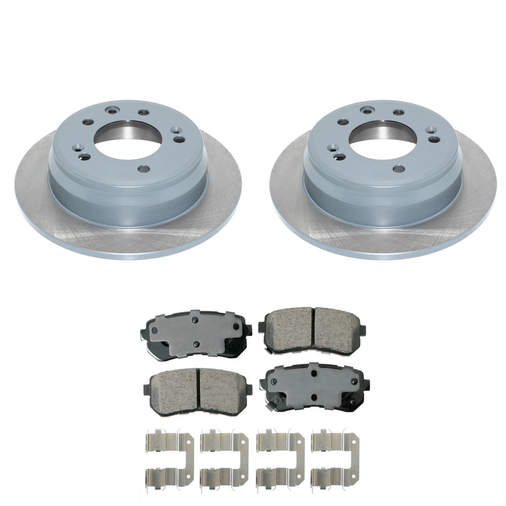 DuraGo Rear Rotors & Akebono ProACT Ceramic Brake Pads Kit for Elantra (2011–2016)