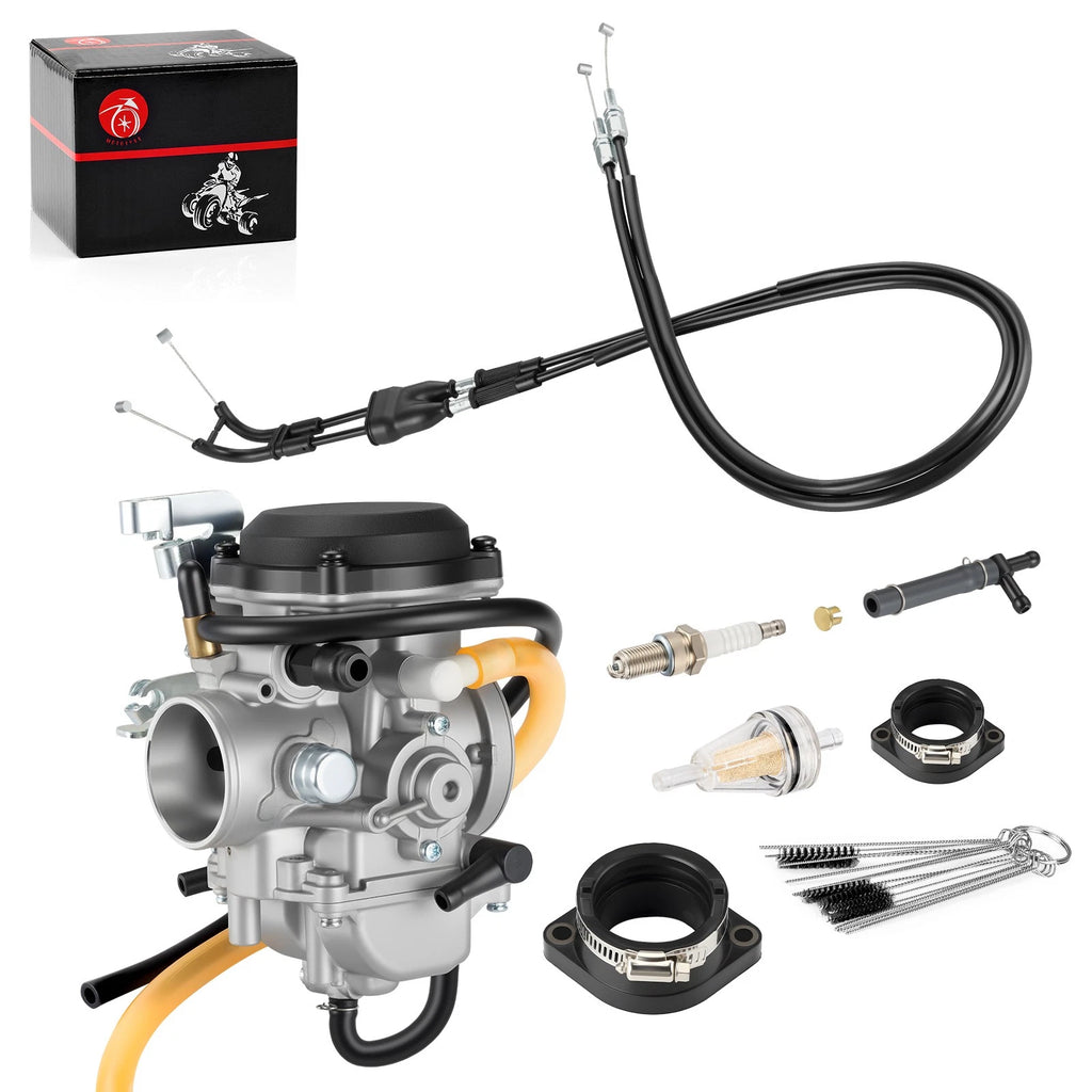 Carburetor w/ Throttle Cable & Intake Boot for Kawasaki KLR650 (2008–2018)