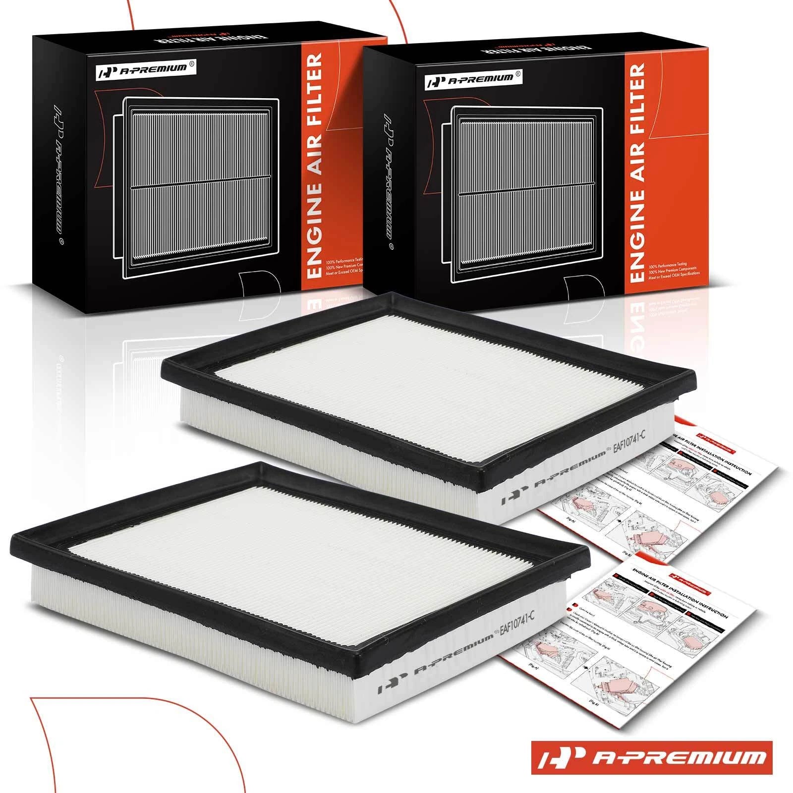 2x Engine Air Filter for Toyota RAV4 (2016–2018) Prius (2010–2015) Lexus NX300h (2015–2018)