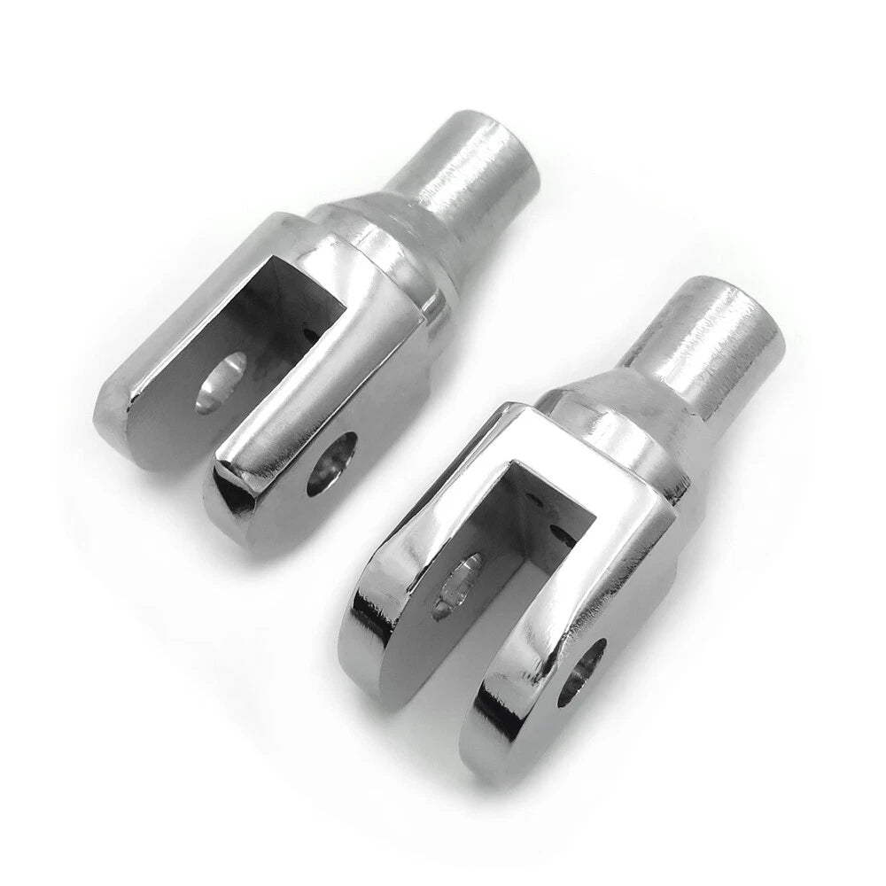 Chrome Footpeg Footrest Adapter for Harley FXBB FXBR FXBRS FXLR (2018–2023)