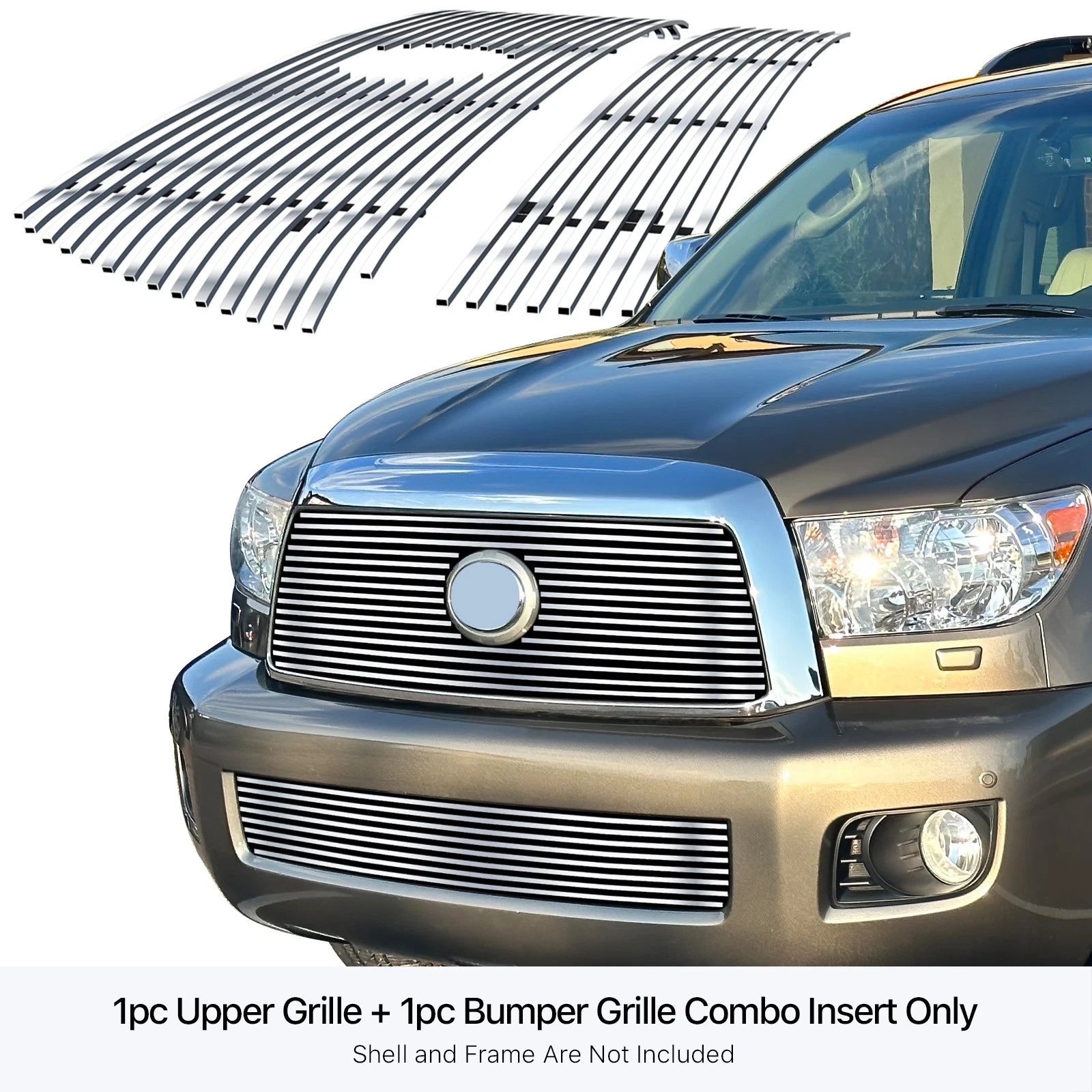 Stainless Chrome Billet Grille Combo for Toyota Sequoia (2008-2012)