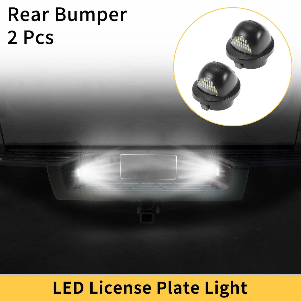 2pcs License Plate Light White Red for Ford F-150 F-250 F-350 (1990–2001)