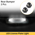2pcs License Plate Light White Red for Ford F-150 F-250 F-350 (1990–2001)