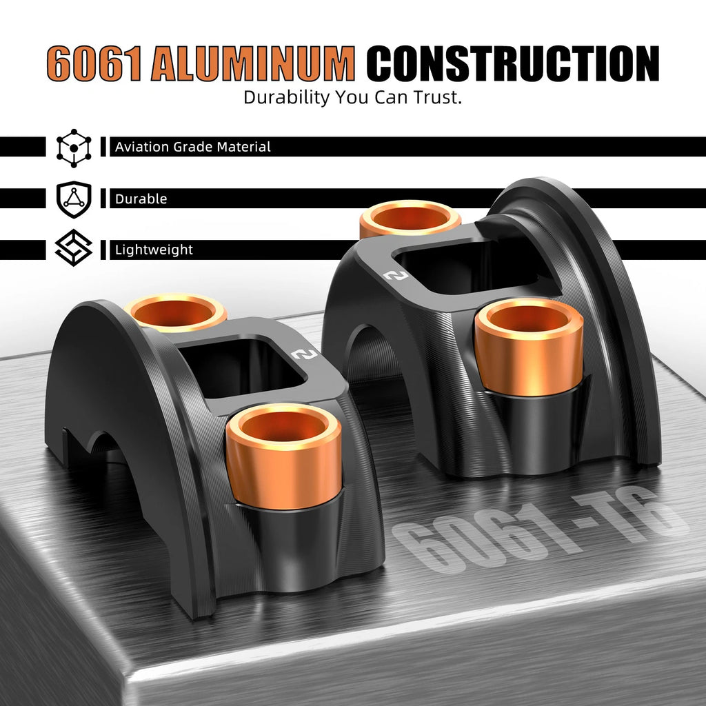 2X Aluminum Brake Clutch Perch Half Clamps for Harley Street Glide (2014–2023)