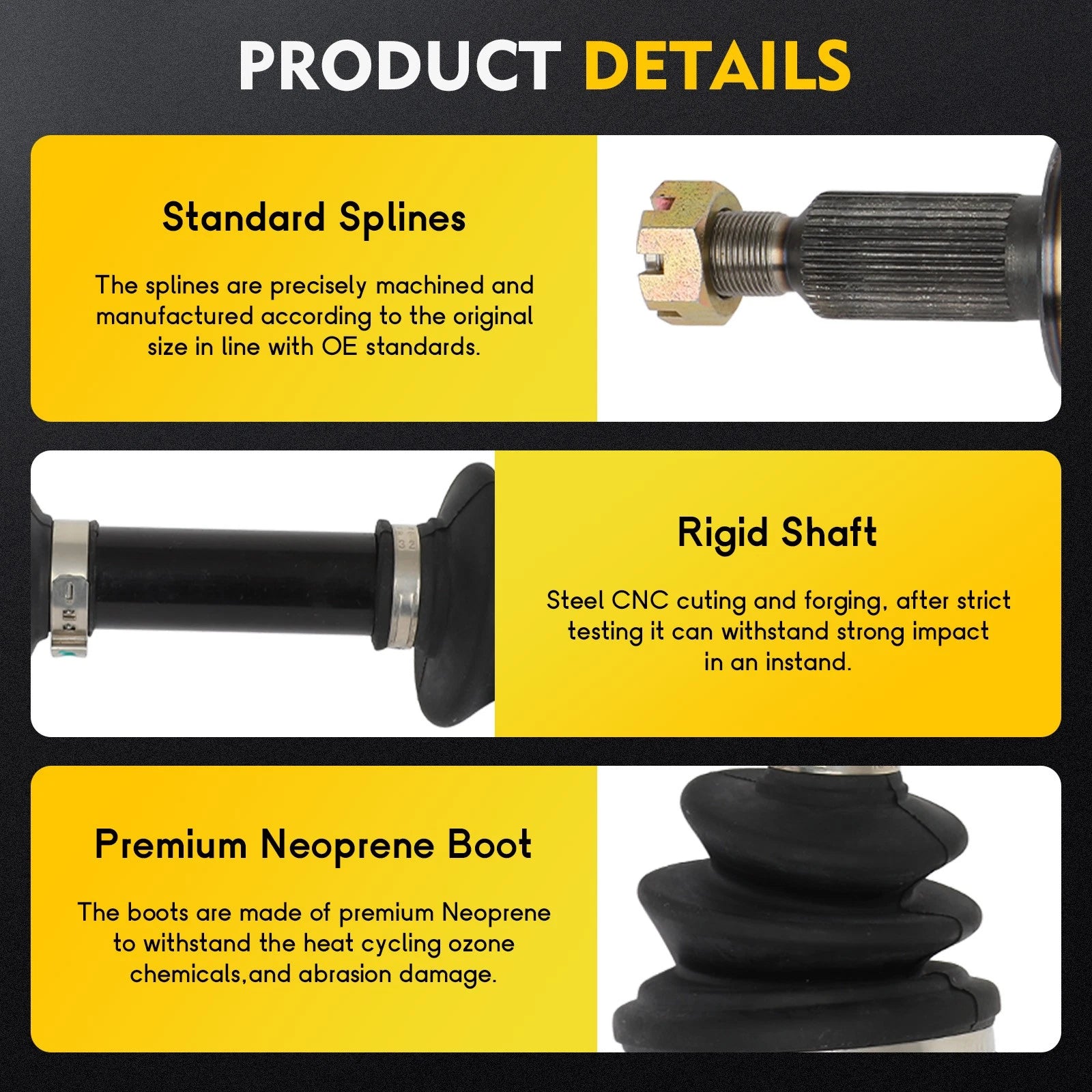 CV Axle Shaft for Ford F-150, F-250, Expedition, Navigator (1997–2002)