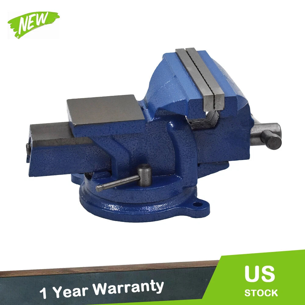 5" Bench Vise with Swivel Locking Base for Workbench (Heavy Duty)