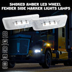 Amber LED Indicator Front Side Marker Light 2-Pack for Kenworth T680 (2018-2024)