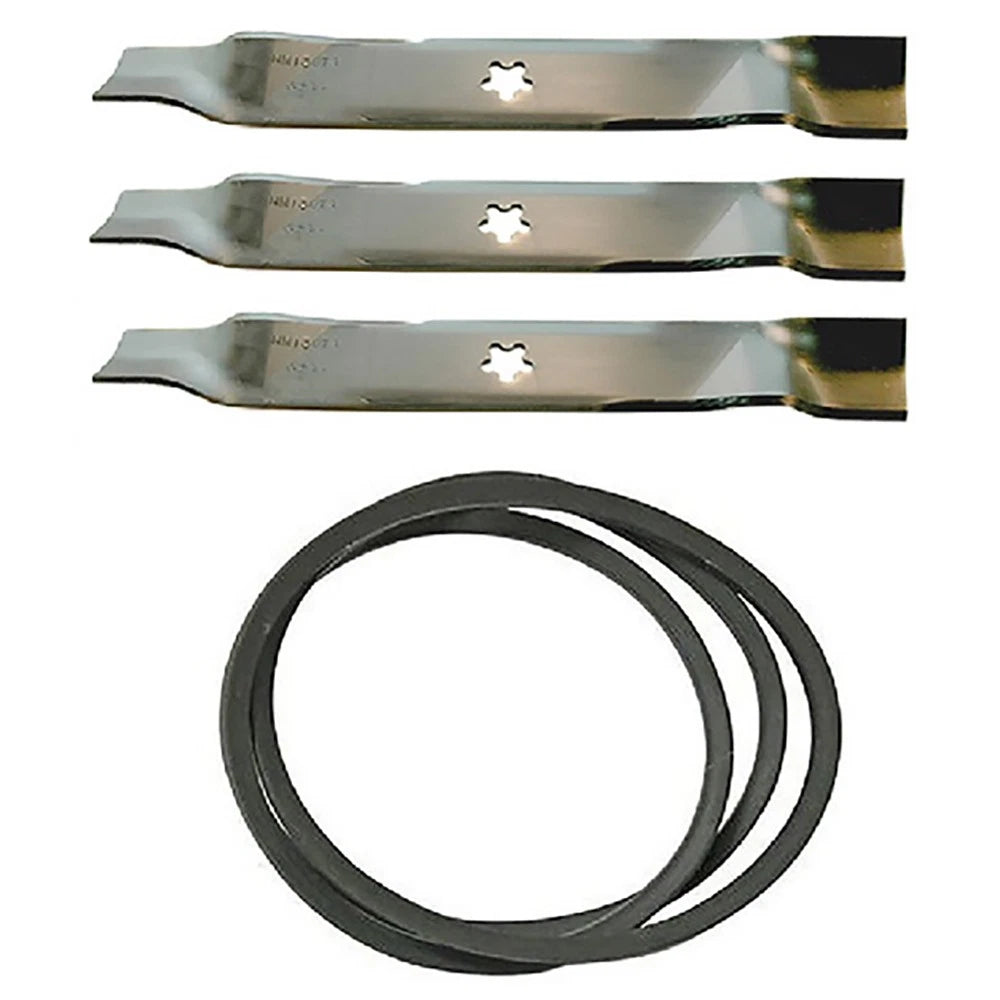 Mower Deck Belt and Blade Set for AYP (Replaces 144767)