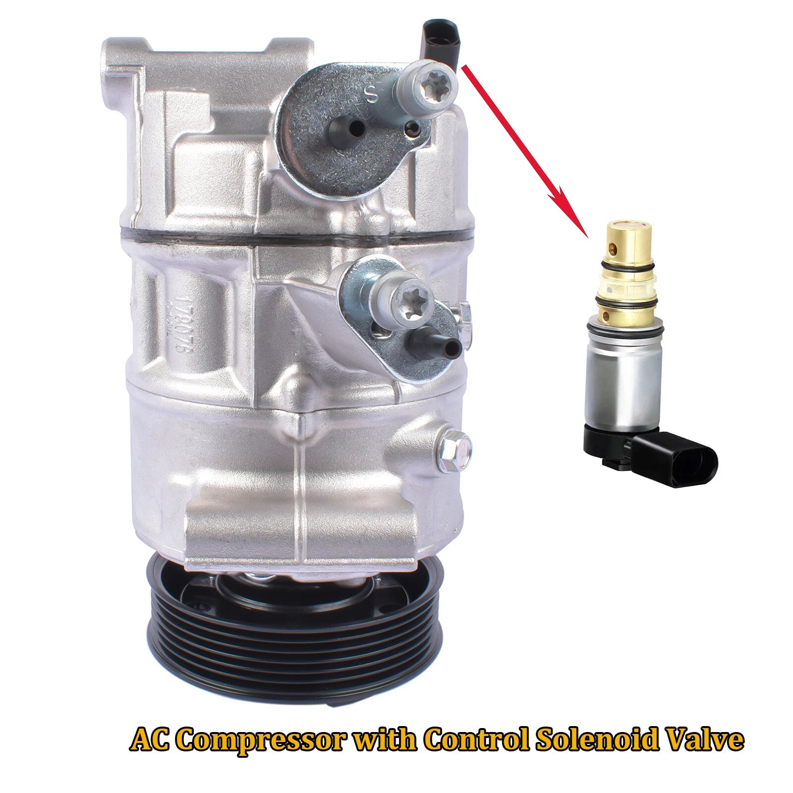 AC Compressor Control Solenoid Valve for Audi VW Seat Skoda (2002-2015)