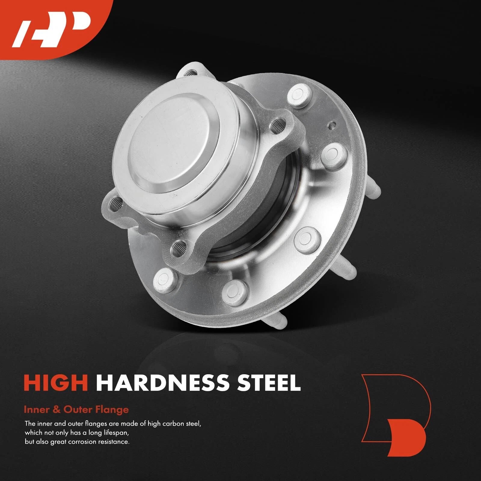 2X Front Wheel Hub & Bearing Assembly for Chevrolet Silverado 2500 HD (2001–2019)