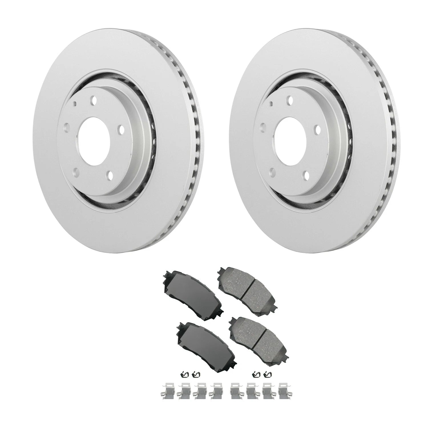 Bosch QuietCast Front Rotor & Akebono ProACT Brake Pad Kit for Mazda6