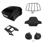 Trunk Pad Rack Speakers for Harley Touring (2014–2026) Black Denim