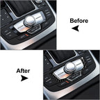 Carbon Fiber Multimedia Knob Cover Trim for Audi A6 A7 (2012-2018)