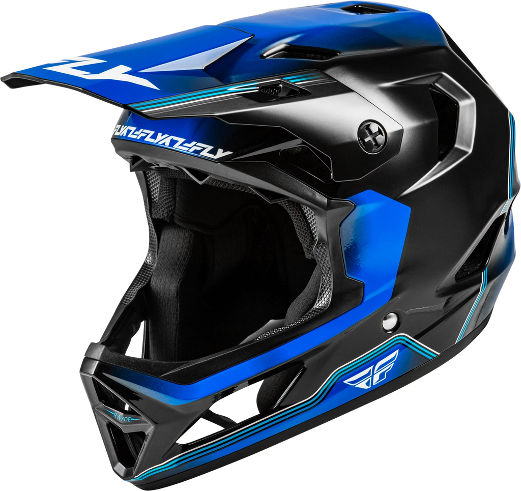 Fly Racing Rayce Repeat Helmet for Adults (X-Large, Black/Blue)