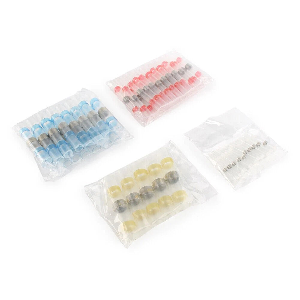 Solder Sleeve Heat Shrink Butt Connectors Waterproof 50pcs for Automotive