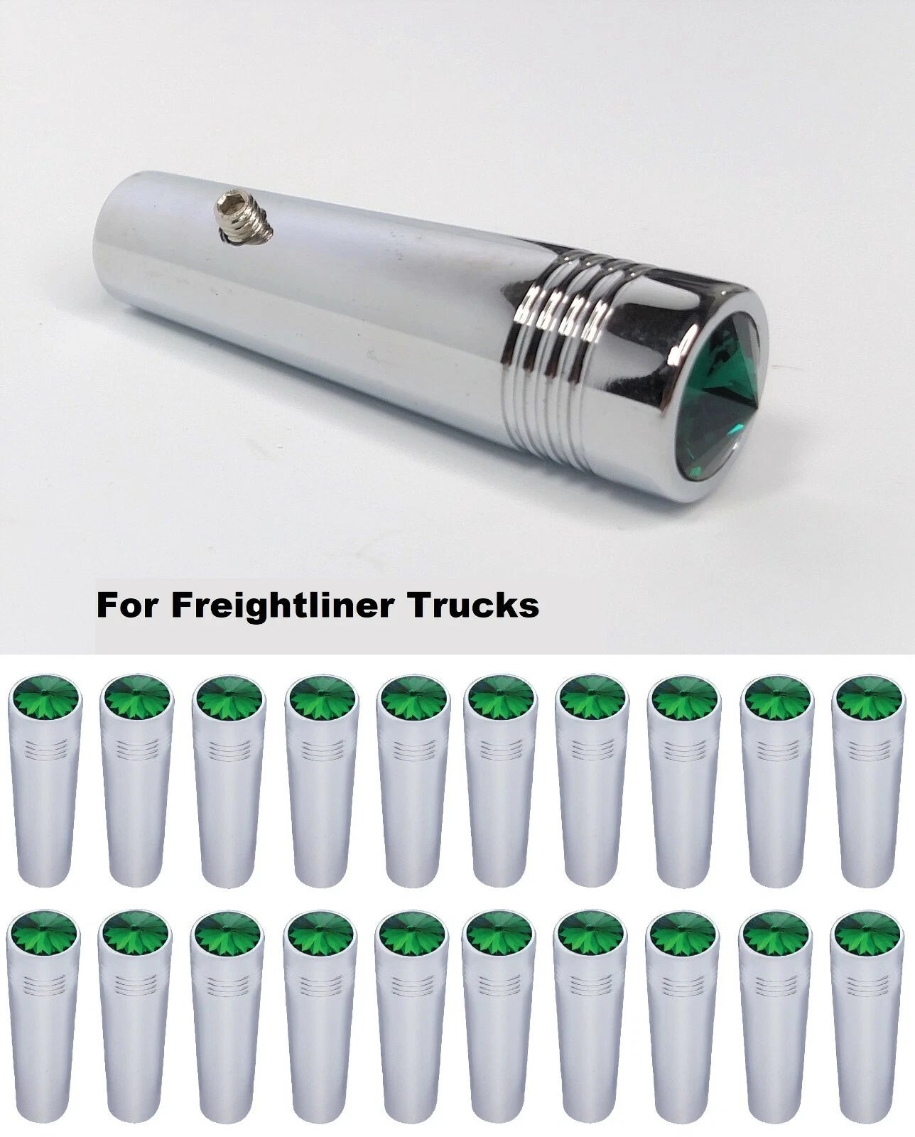 Toggle Switch Extension Set Green Crystal Chrome for Freightliner (2016–2024)