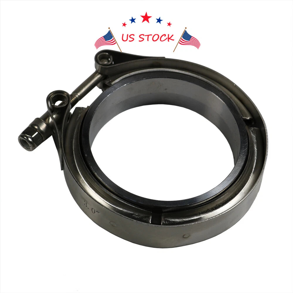 3" V-Band Clamp with 2 Flange Kit for Exhaust Downpipe (Universal)