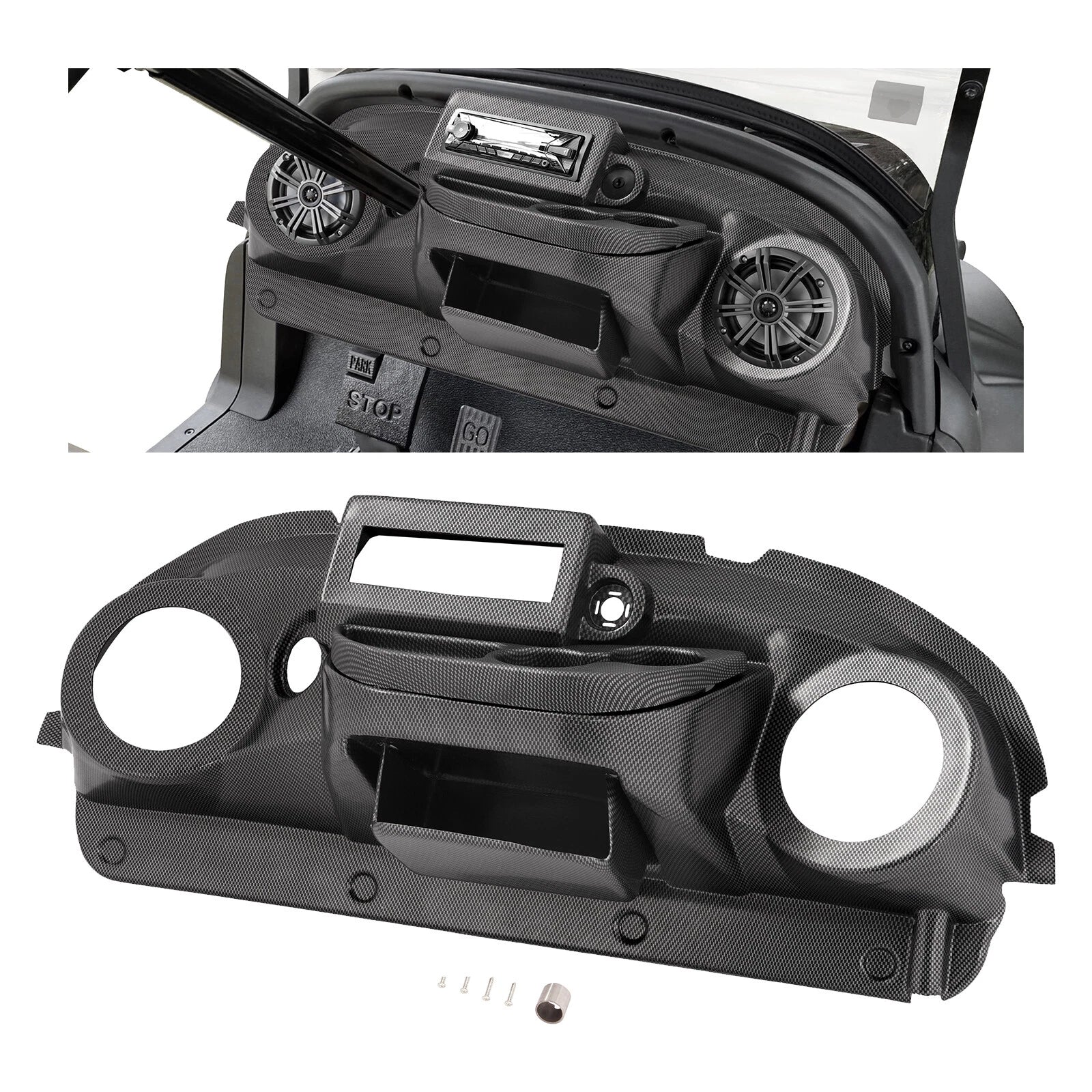 Carbon Fiber Style Dash Cover for Club Car Precedent/Tempo (2004–Present)