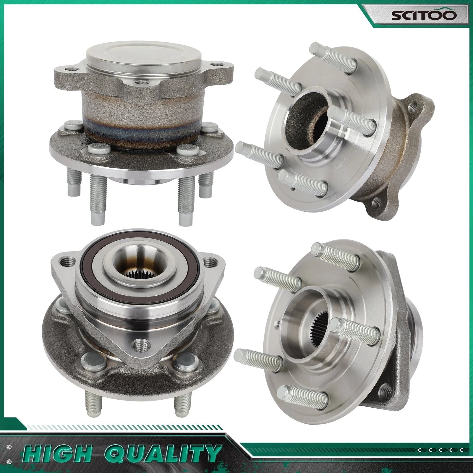 Set of 4 Front Rear Wheel Bearing Hub for Chevrolet Cruze (2016–2019)