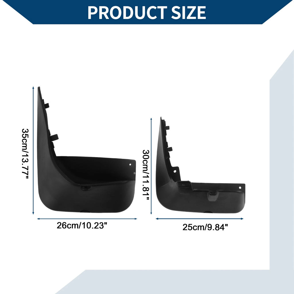 Set of 4 Mud Flaps Splash Guards for Mercedes-Benz S Class (2008–2014)