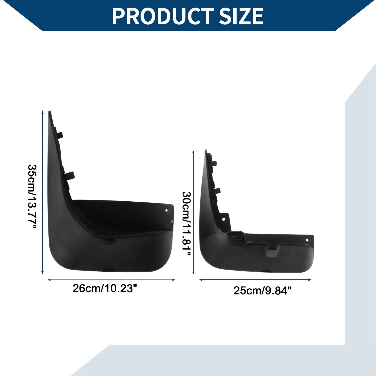 Set of 4 Mud Flaps Splash Guards for Mercedes-Benz S Class (2008–2014)