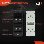 Front Left Power Window Switch for Kia Forte (2019-2024)