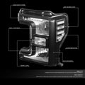 Black/Clear Signal Headlight Lamps for Ford F-250 Super Duty (2017–2019)