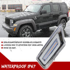 Clear Lens Dynamic Amber LED Signal DRL Lamp for Jeep Liberty (2008–2012)