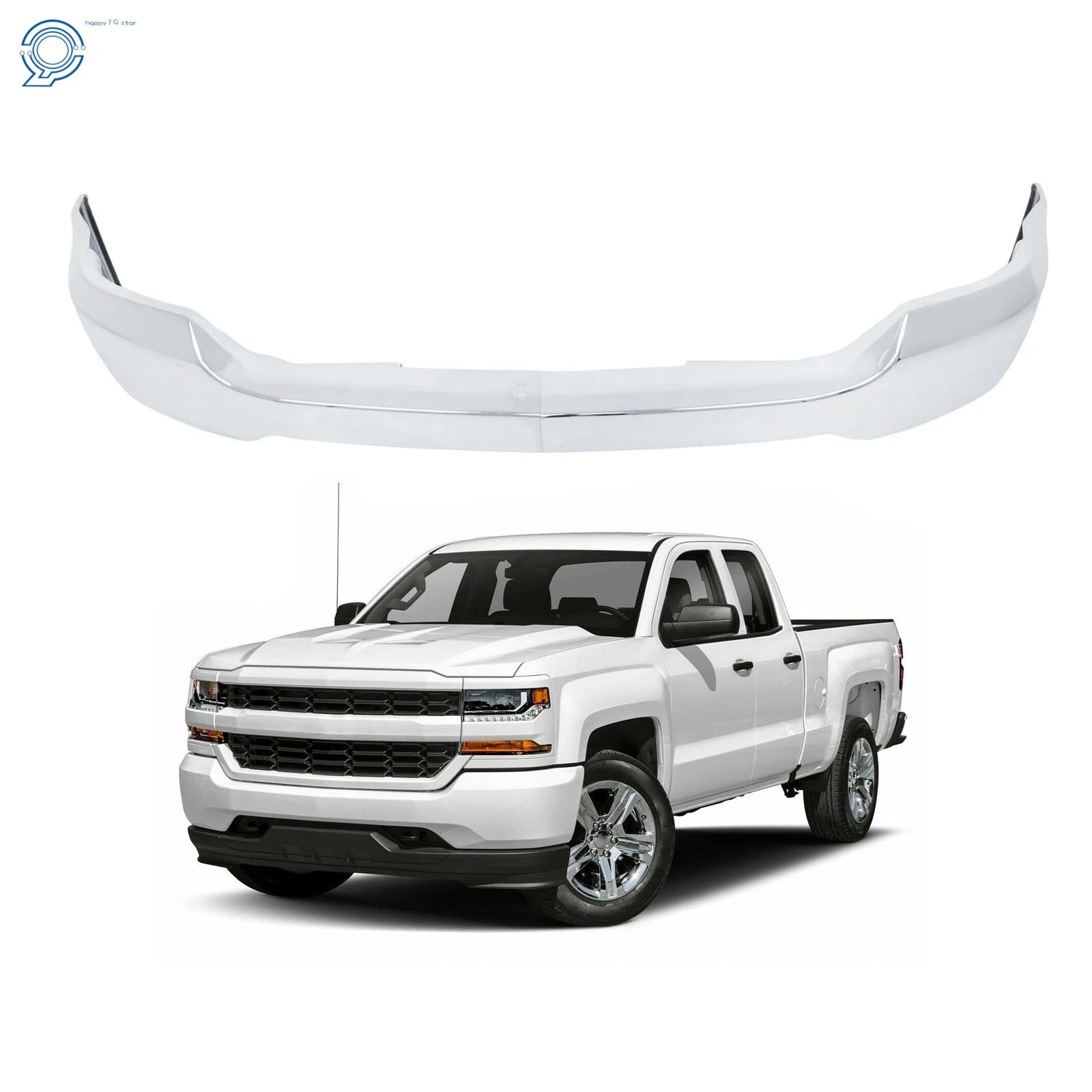 Chrome Front Bumper for Chevrolet Silverado 1500 (2016–2018)