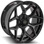 22 Inch Gloss Black Wheel with Brushed Face for Toyota Sequoia (2023–2024)