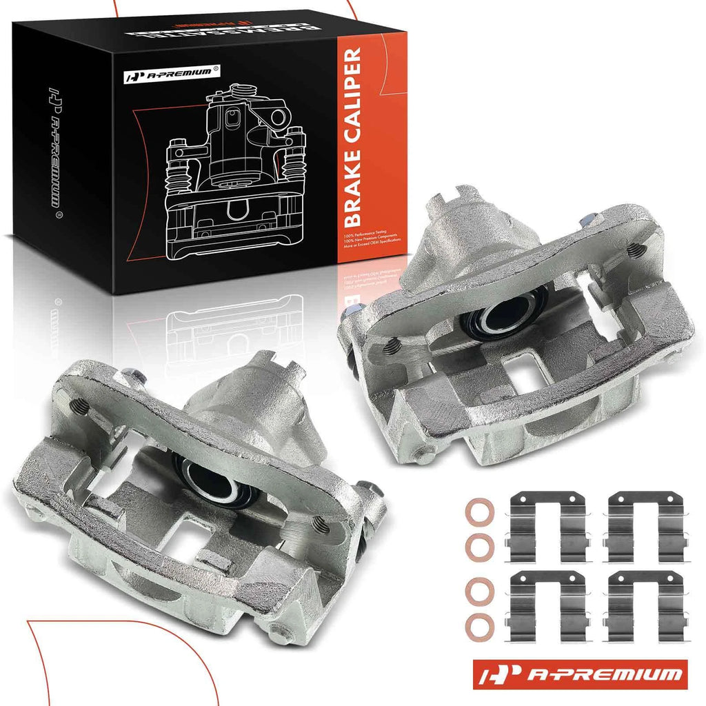 Pair Rear Brake Calipers for Hyundai Accent (2006–2007) Kia Rio (2006–2007)