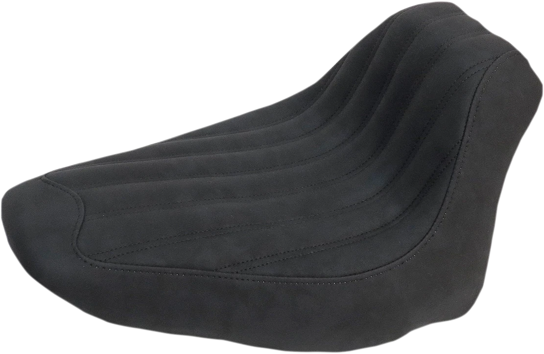 Saddlemen Knuckle Solo Seat for FLSTC (2005–2017) - Ribbed - Black - 806-15-0023