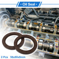 2X Oil Seal Rotary Shaft Seal FKM Rubber 58x80x8mm  
