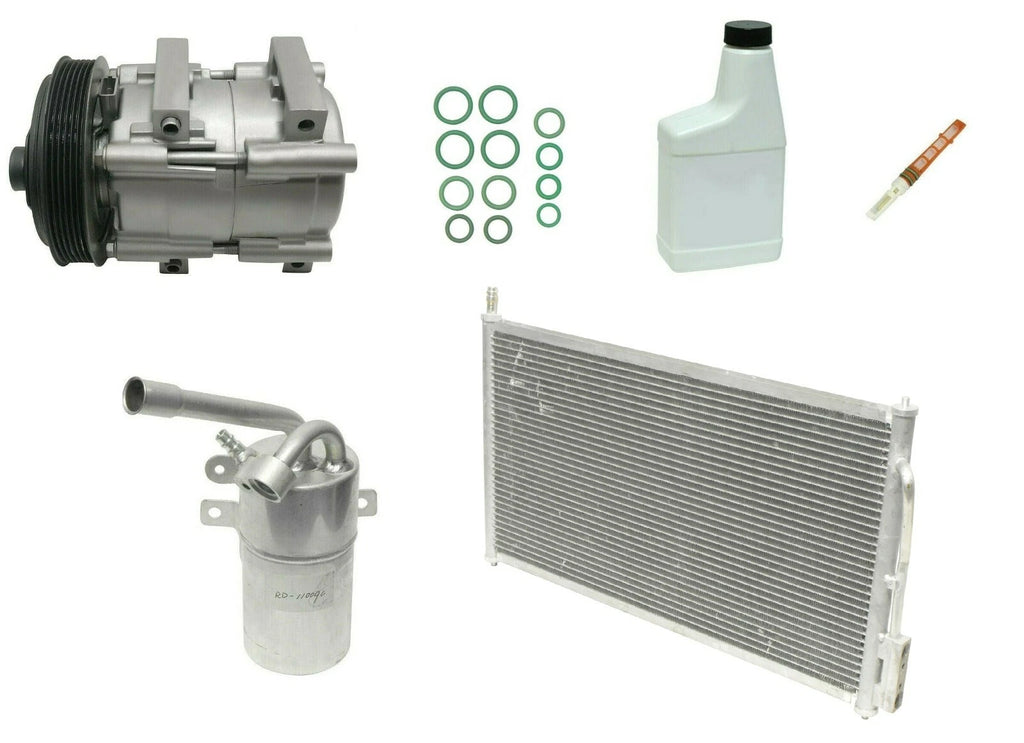 AC Compressor Kit With Condenser Replacement for Toyota Corolla (2003–2008)