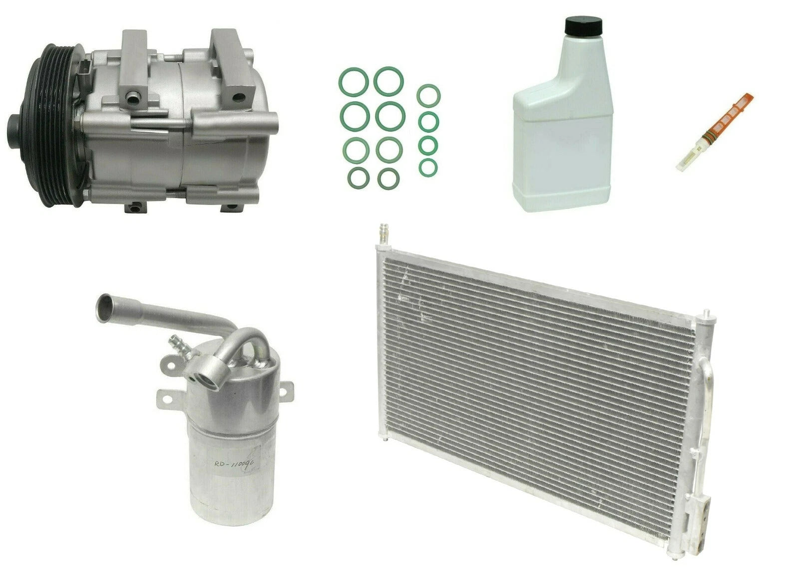 AC Compressor Kit With Condenser Replacement for Toyota Corolla (2003–2008)