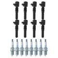 Set of 8 Ignition Coils & NGK V-Power Spark Plugs for Camaro SS SRX E-150 H2 V8
