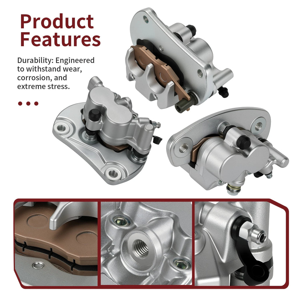 Front & Rear Brake Calipers w/Pads for Can-Am Commander 800 1000 (2011–2021)