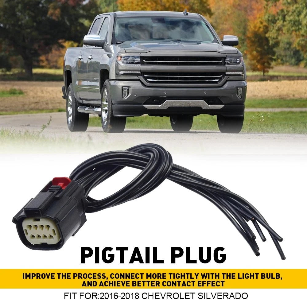 1X Xenon HID LED Connector Headlight Pigtail Plug for Chevy Silverado (2016–2018)