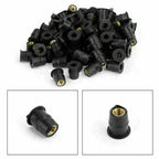 Set of 100 Rubber Well Nuts for Windscreen & Fairing (10-32 M5)