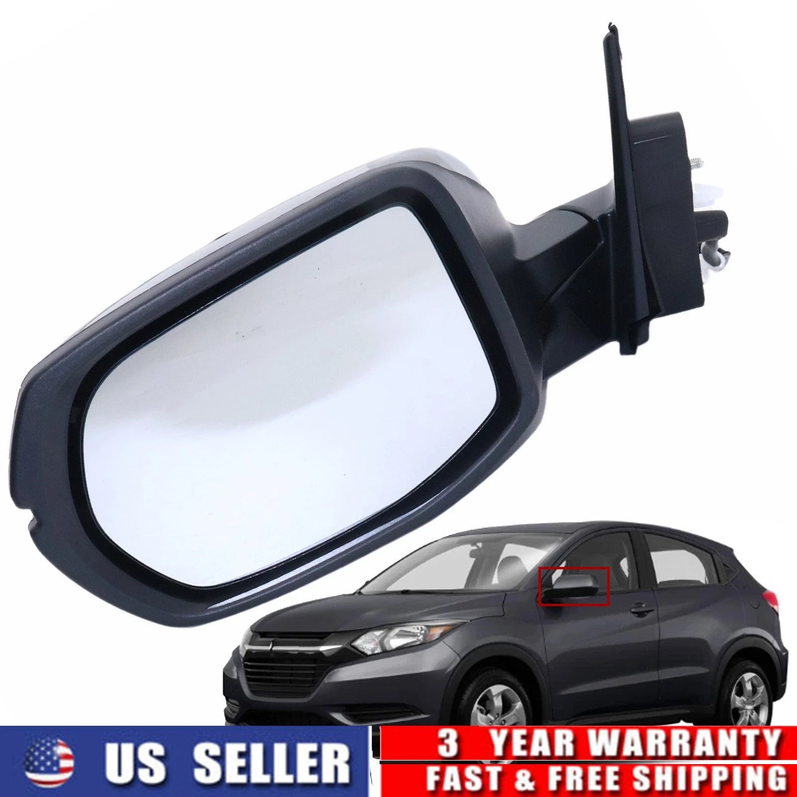 Left Side Mirror with Signal Light for Honda HR-V (2016–2018)