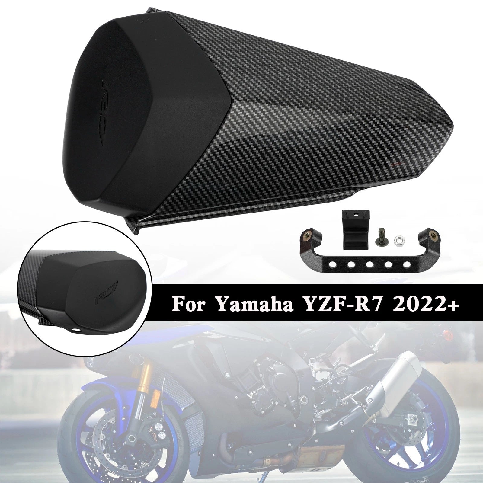 Tail Rear Seat Cover Fairing Cowl for Yamaha YZF-R7 (2022–2025) Carbon