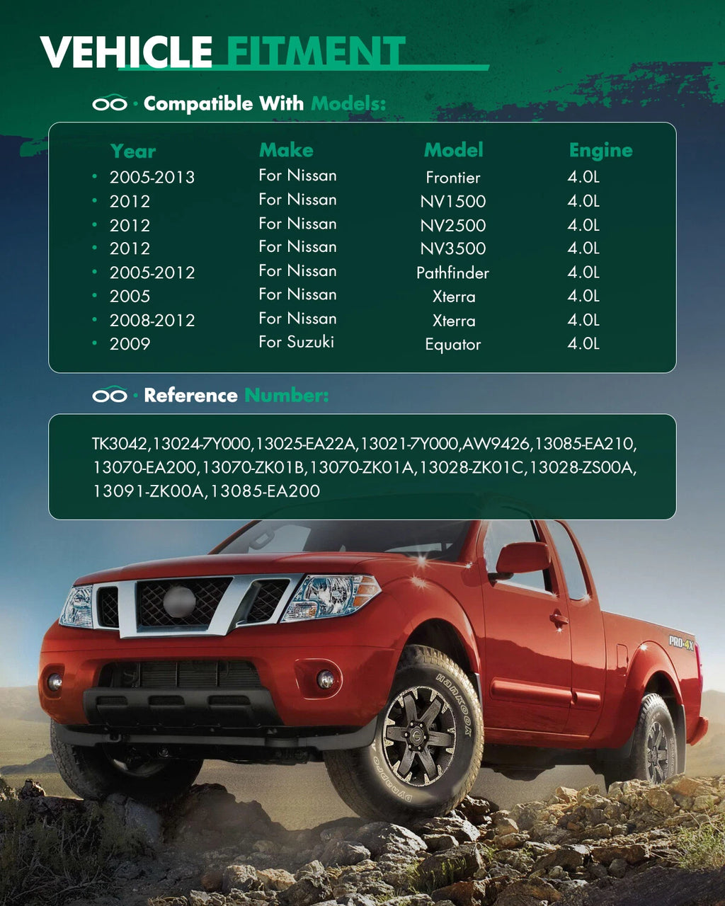 Timing Chain Kit & Water Pump for Nissan Xterra Frontier (2005–2012)