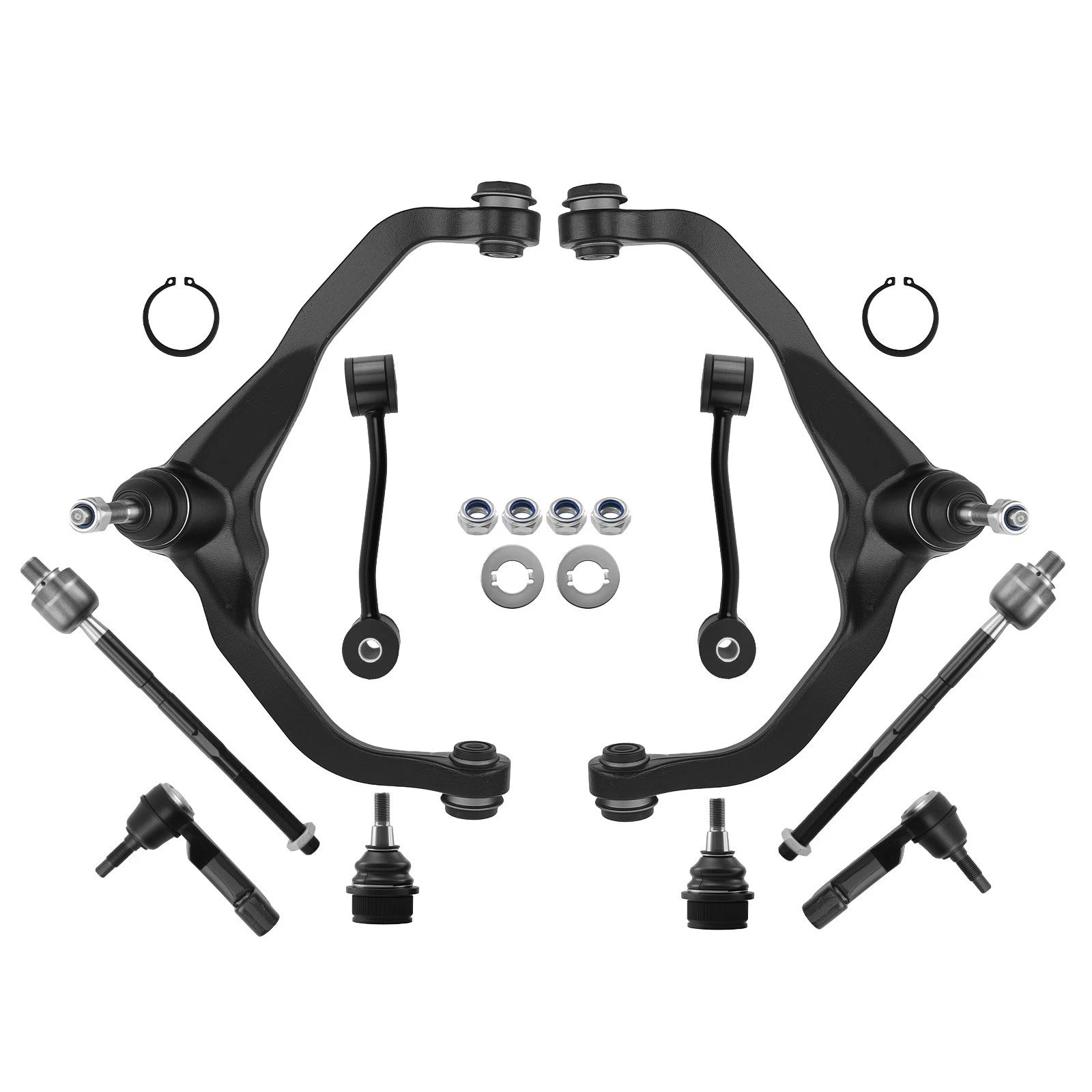 Front Upper Control Arms Ball Joints Tie Rod for Dodge Nitro Jeep Liberty (2007–2012)